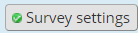 Survey settings button